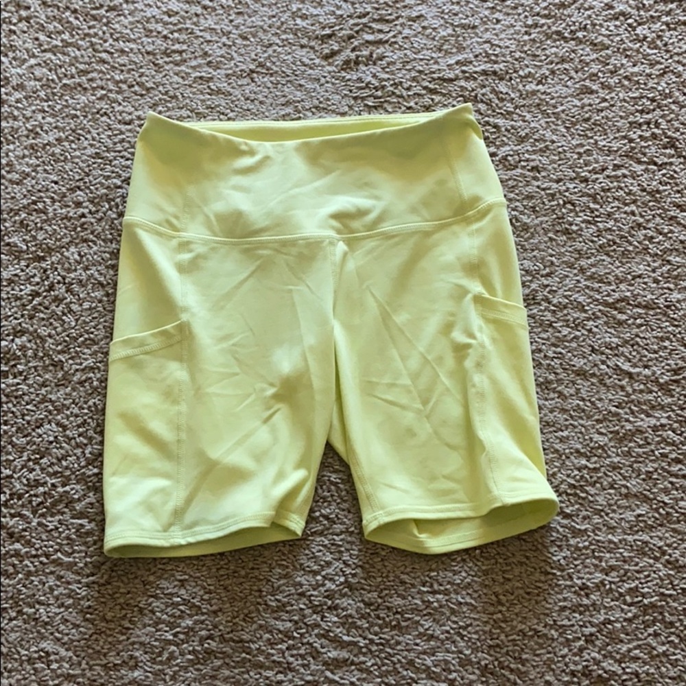 Zella Yellow Biker Shorts